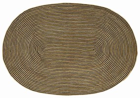 vidaXL Χαλί Φυσικό και Μαύρο 152 x 245 εκ Γιούτα