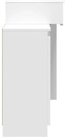 vidaXL Μπουντουάρ με LED Λευκό 115x37x110,5 εκ.