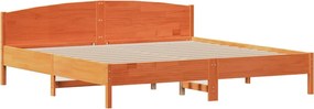 vidaXL Σκελετός Κρεβ. Χωρίς Στρώμα Καφέ Κεριού 180x200 εκ Μασίφ Πεύκο