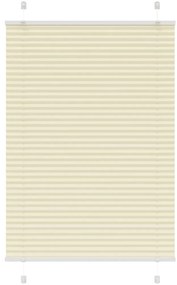 vidaXL Πλισέ περσίδα Κρέμα 85x100 cm Πλάτος υφάσματος 84,4 cm