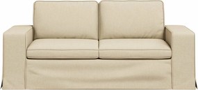 vidaXL Καναπές Κρεμ 182 x 80 x 82 εκ ύφασμα