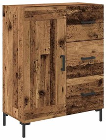 vidaXL Πλαϊνό γραφείο με συρτάρι Παλαιό ξύλο 69.5 x 34 x 90 εκ.