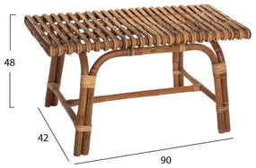 ΠΑΓΚΑΚΙ-ΜΠΑΓΚΑΖΙΕΡΑ ΞΕΝΟΔΟΧΕΙΟΥ ΑΠΟ RATTAN ΦΥΣΙΚΟ ΧΡΩΜΑ 90x42x48Υεκ.