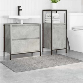 vidaXL Αντιολισθητικό μαξιλάρι μπάνιου Γκρι 70 x 120 cm PP