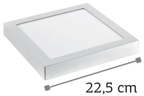 Πλαφονιέρα LED Mounted Panel 20watt Τετράγωνο 3000K Θερμό Λευκό (2.20.03.1) - 2.20.03.1 - 1.5W - 20W - 2.20.03.1