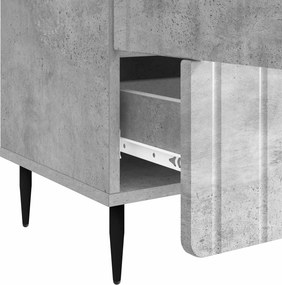 vidaXL Πλαϊνό γραφείο Γκρι Σκυροδέματος 66 x 34,5 x 97 εκ.