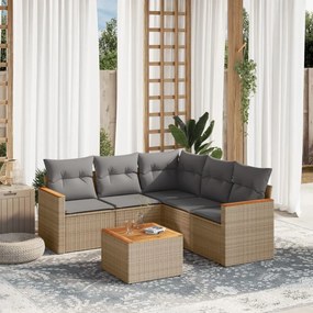 vidaXL Patio Sofa Set 5-θέσια Beige and Grey