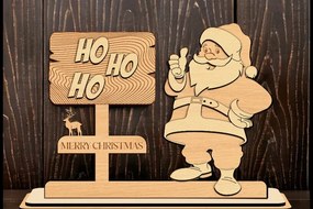 Σετ των 3 Intra απο ξύλο plywood 3mm-4mm πάχος Χριστουγεννιάτικου στολισμού Άγιου Βασίλη Δίασταση 8x8 cm INTRAFABR-120781040