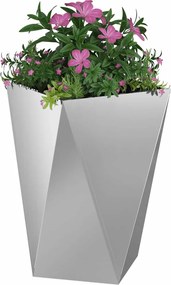 vidaXL Γλάστρα 2 pcs Ασημί 50 x 50 x 75 cm Επικαλυμμένος Χάλυβας