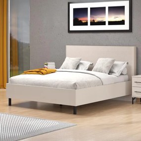 Επενδυμένο Κρεβάτι SERDICA 180 Διπλό Cashmere με Μπέζ Ύφασμα 180x200εκ. 211x214x115 εκ.
