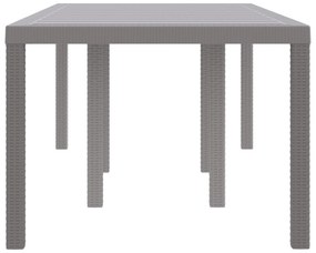 vidaXL Τραπεζάκι Κήπου Ανοιχτό Γκρι 200x100x73 εκ Πολλυ Ράτα
