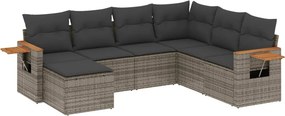 vidaXL Patio Sofa Set 7-θέσια Grey