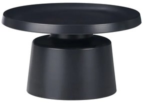 Βοηθητικό τραπέζι Ginoze Inart μαύρο μέταλλο Φ70x40εκ - 029-000270