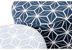 Υποπόδια DKD Home Decor 31 x 31 x 33 cm Μπλε Sky μπλε Τζίντζερ Γεωμετρική Μεσογείακός (x2)