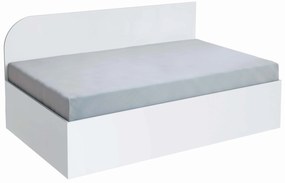1219921877 Μονό Κρεβάτι καναπές Grand 82/190 Λευκό Ματ, 191,6/80/84 εκ. Genomax, 1 Τεμάχιο