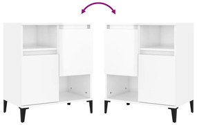 vidaXL Ντουλάπια 2 τεμ. Γυαλιστ. Λευκό 60x35x70 εκ. Επεξεργασμένο Ξύλο