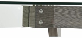 Τραπεζαρία DKD Home Decor Κρυστάλλινο Γκρι Διαφανές Ξύλο MDF (160 x 90 x 75 cm)