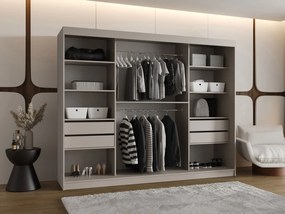 Ντουλάπα Bahrajn Circles Plus συρόμενη-Cashmere