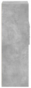 vidaXL Ντουλάπι Γκρι Σκυρ. 45x42,5x124 εκ. από Επεξεργασμένο Ξύλο