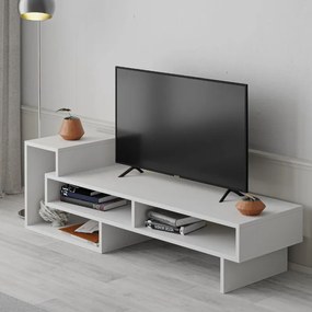 Έπιπλο τηλεόρασης Tetra Megapap χρώμα λευκό 136,7x40x42εκ.