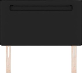 vidaXL LED κεφαλάρι Μαύρο 100 cm Τεχνητό Δέρμα