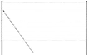 vidaXL Στύλος Περιφράξεων 13 pcs Ασημί Ατσάλι