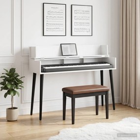 vidaXL Γραφείο Στούντιο Λευκό 130 x 40 x 19,5 εκ. Επεξεργασμένο Ξύλο