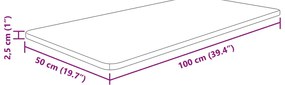 vidaXL Πάγκος Μπάνιου Ανοιχτό Καφέ 100x50x2,5 εκ. Επεξ. Μασίφ Ξύλο