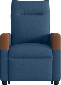 vidaXL Ηλεκτρική καρέκλα ανάκλισης μπλε ύφασμα