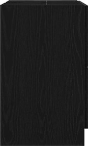 vidaXL Ντουλάπι Μπάνιου Μαύρη Οξυά 59 x 37 x 59 cm Επεξεργασμένο ξύλο