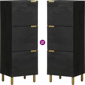 vidaXL Ντουλάπι Μαύρο 40 x 33 x 110 εκ. από Επεξεργασμένο Ξύλο