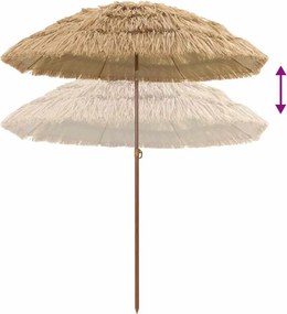 vidaXL Ομπρέλα Κήπου Φυσικό 160 x 160 x 196 εκ