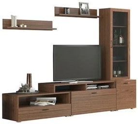 Savvidis Furniture  Σύνθετο Σαλονιού Μοριοσανίδα 225x45x48cm N28 Καρυδί BEST-8080109