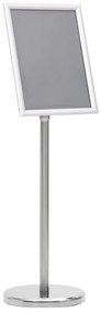 vidaXL Σταντ για Αφίσες Α4 Επιδαπέδιο Ασημί από Κράμα Αλουμινίου