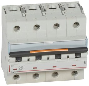 Αυτόματη Ασφάλεια 25kA Γκρι 63A 4 Πόλοι Kαμπύλη C DX3 409800 Legrand 409800 Γκρι