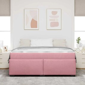 vidaXL Σκελετός Κρεβατιού Άλλο Ροζ 180 x 200 cm Βελούδο