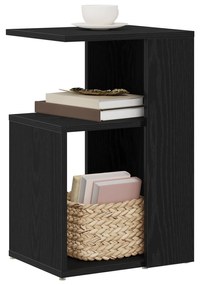 vidaXL Τραπέζι πλευράς Μαύρο Δρυς 36x30x56 εκ Επεξεργασμένο ξύλο