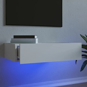 vidaXL Έπιπλο Τηλεόρασης με LED Λευκό 60 x 35 x 15,5 εκ.