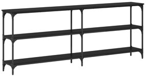 vidaXL Κονσόλα Μαύρη Δρυς 200x29x75 cm Επεξεργασμένο ξύλο
