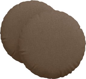 vidaXL Μαξιλάρια καθισμάτων 2 pcs Καφέ Ø60 x 21 εκ ύφασμα