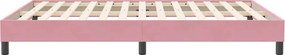vidaXL Box Spring Κρεβάτι χωρίς στρώμα Ροζ 140x210 cm Βελούδινο