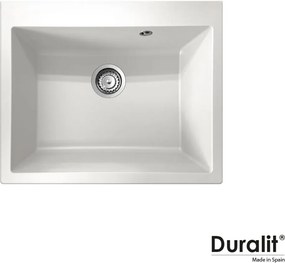 Duralit KZ060 - Νεροχύτης Κουζίνας Συνθετικός 60x50 - 300. White