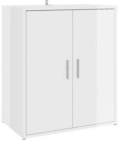 vidaXL Παπουτσοθήκη Γυαλιστερό Λευκό 60 x 35 x 70 εκ. από Επεξ. Ξύλο