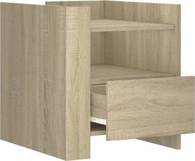 vidaXL Κομοδίνο Sonoma Δρυς 45x50x50 εκ. από Επεξεργασμένο Ξύλο