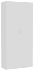vidaXL Ντουλάπα Λευκή 80 x 35,5 x 180 εκ. από Μοριοσανίδα