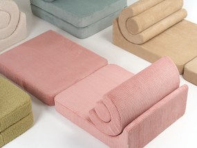 Πολυθρονα Flipster Υφασμα Κοτλε Ροζ