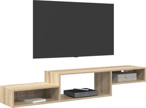 vidaXL Κρεμαστός θρανίο τηλεόρασης Επιτοίχιο Sonoma Δρυς