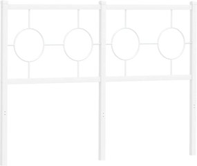 vidaXL Ανταλλακτικό κεφαλάρι Λευκό 120 εκ. Μεταλλικό