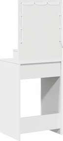 vidaXL Τραπέζι περιποίησης Λευκό 50 x 41 x 135 εκ Επεξεργασμένο ξύλο