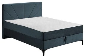 Επενδυμένο Κρεβάτι Due Sun με Aποθηκευτικό χώρο Navy Blue Διπλό 160x200 εκ. 165x209x115 εκ.